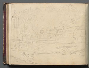 Album avec vues de Rome et des environs, études de paysages, page 48b : Paysage romain