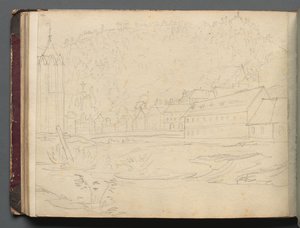 Album avec des vues de Rome et des environs, études de paysage, page 48b : Paysage romain