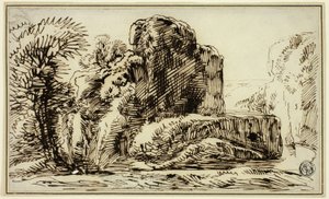 Roches, arbres et rivière