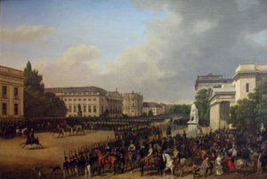 French : Parade sur la place de l