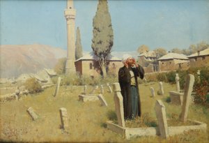 Franz Leo Ruben, En prière sur le cimetière avant la mosquée