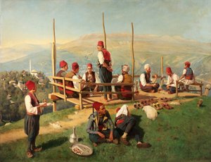 Café turc à Sarajevo - Franz Leo Ruben