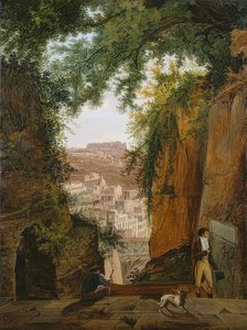 Vue depuis la tombe de Virgile sur la ville de Naples