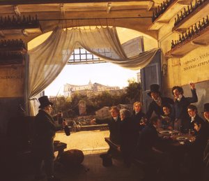Le prince héritier Ludwig (1786-1868) dans la taverne espagnole à Rome