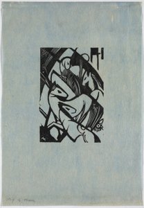 French : Chevaux qui sautent - Franz Marc
