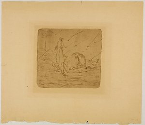French : Chevreuil mourant - Franz Marc