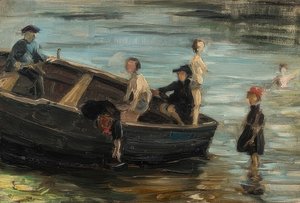 Enfants dans un bateau - Franz Marc