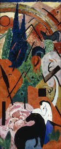 Paysage avec Animaux et Arc-en-Ciel - Franz Marc