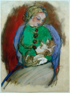 Fille avec chat