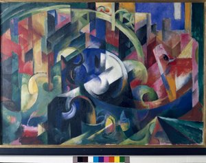 Peinture avec des bœufs