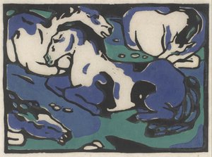 Chevaux au repos - Franz Marc