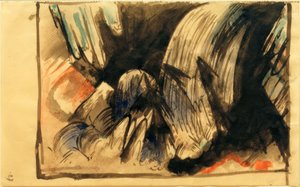 Cascade dans les montagnes - Franz Marc