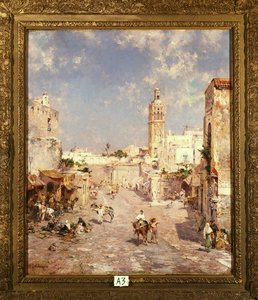 Figures dans une ville mauresque - Franz Richard Unterberger