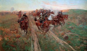 Scène de la bataille de Kuryuk-Dara en juillet 1854