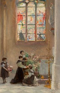 Fête de Sainte Marie dans une église à Venise - Franz Russ der Jüngere