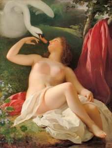 Léda avec le cygne - Franz Schrotzberg