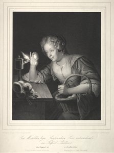 Fille examinant des œufs à la lumière, 1840