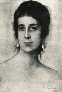 Portrait de Laura Acton - Franz Seraph von Lenbach