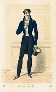 Gentleman avec jupe de dessus bleu foncé