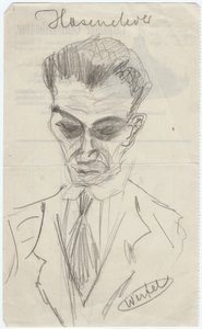 Portrait de Walter Hasenclever 1890-1940, début des années 1930 - Franz Werfel