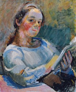 Fille lisant - Franz Wiegele