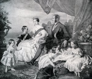 Reine Victoria avec le prince Albert et leurs enfants