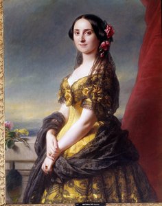 Portrait de Madame Manuel, comtesse de Gramedo. Peinture de Franz Xaver Winterhalter (1806-1873)