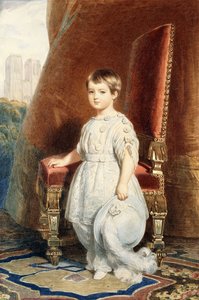Portrait du Comte de Paris, en garçon en costume blanc - Franz Xaver Winterhalter