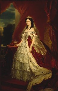 Princesse Augusta de Saxe-Weimar-Eisenach 1811-1890, Reine de Prusse, vers 1859 - Franz Xaver Winterhalter School of .