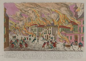 Incendie, New York, vers 1776