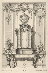 Élévation murale avec un secrétaire, de 