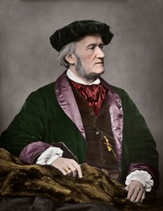 Portrait de Richard Wagner (1813-1883), compositeur allemand, 1871. Coloration numérique