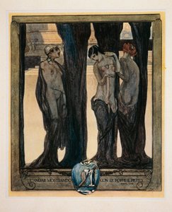 Autriche, Vienne, Illustration de la Divine Comédie de Dante Alighieri (Purgatoire, Chant XXIII) par Franz von Bayros