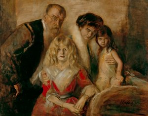 Franz von Lenbach avec sa femme et ses filles