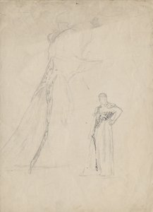 Étude de draperie avec peau de léopard - Franz von Matsch