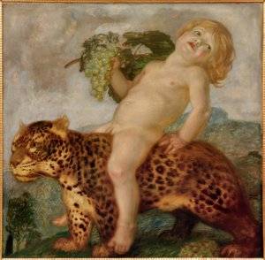 Enfant Bacchus sur un panthère - Franz von Stuck