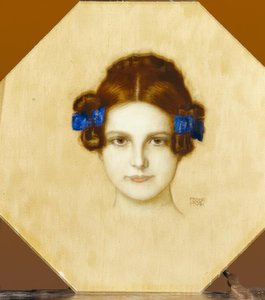Franz von Stuck, Mary avec des rubans bleus - Franz von Stuck