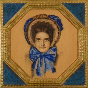 Marie avec un chapeau (type capot) - Franz von Stuck