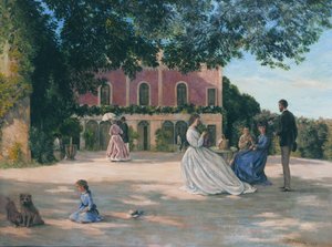 French: La Terrasse de Méric - Frédéric Bazille