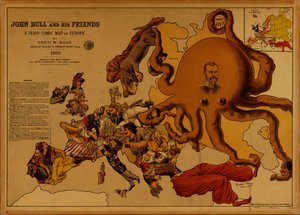 John Bull et ses amis. Une carte sérieuse-comique de l