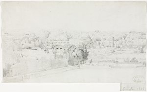Vue de la Villa Borghese et de son orangerie depuis la Villa Médicis