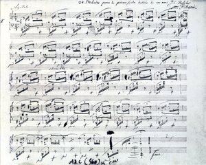 Partition pour Prélude 1 pour piano par Frédéric Chopin, compositeur polonais. - Frederic Chopin