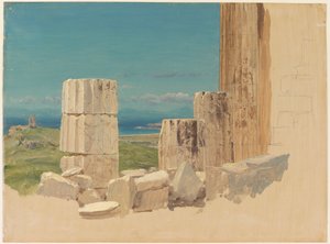 Colonnes brisées, vue depuis le Parthénon - Frederic Edwin Church