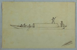Canoë couvert, probablement sud-américain - Frederic Edwin Church