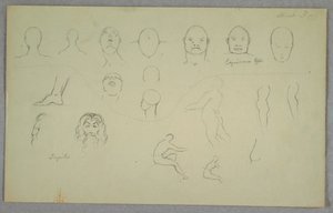 Dessin, études anatomiques, 1865-70 - Frederic Edwin Church