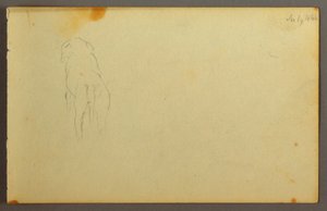 Dessin, Animal, de dos, 1844 - Frederic Edwin Church