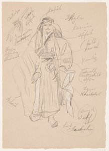 Dessin, Homme arabe, probablement février 1868 - Frederic Edwin Church