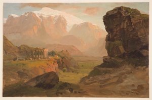 Dessin, Bashan Fantasy, avril 1869 - Frederic Edwin Church