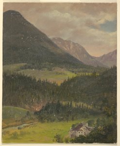 Dessin, paysage des Alpes bavaroises, 1868 - Frederic Edwin Church