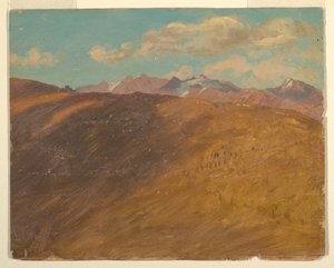 Dessin, Alpes bavaroises ou suisses, 1868